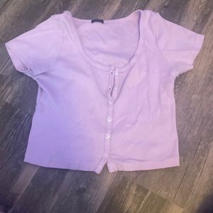Purple Brandy Melville crop top.